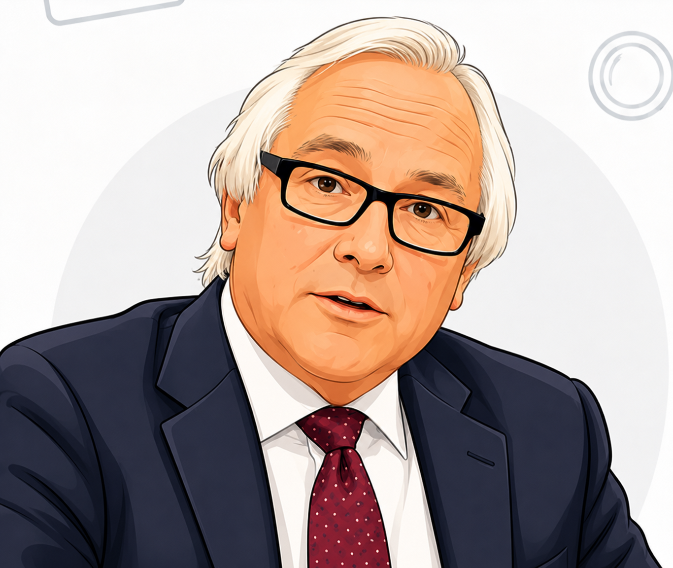 Illustrated portrait of Richard Sheppard, Managing Director